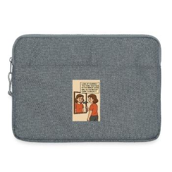 Modern art - Laptoptasche 15" - Grau meliert - Vorne