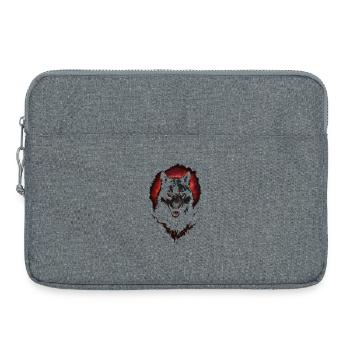 Dark Wolf Intense Night Creature Red Halo - Laptop bag 15" - heather grey - Front