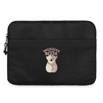 Snuggles with My Bestie Cat Design - Laptop bag 15" - black - Front
