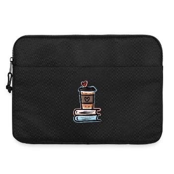 café et livres - Sacoche pour ordinateur portable 15 pouces - noir - Devant
