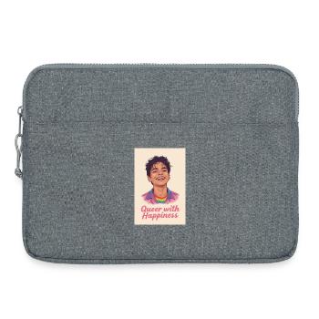 Queer avec bonheur - Sacoche pour ordinateur portable 15 pouces - gris chiné - Devant