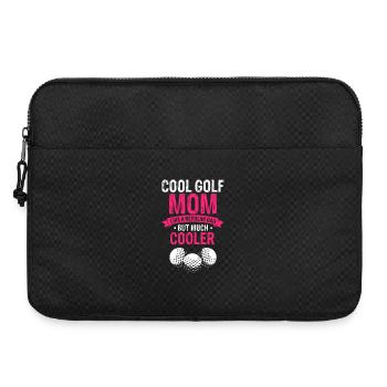 Une maman golfeuse cool, plus drôle que n'importe quel père ordinaire - Sacoche pour ordinateur portable 15 pouces - noir - Devant
