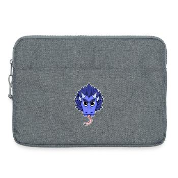 Cartoon Drache Blau - Laptoptasche 15" - Grau meliert - Vorne