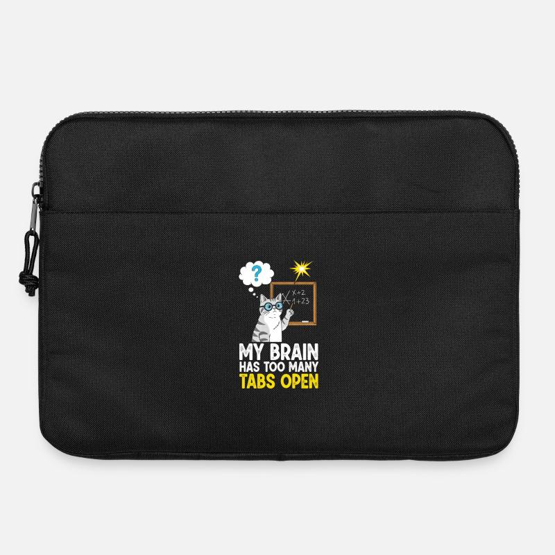 Humorvolles Katzenbild mit Schulkonzept - Laptoptasche 15" - Schwarz