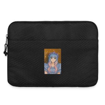 Blumenkrone Animefig mit Pastellhaar - Laptoptasche 15" - Schwarz - Vorne