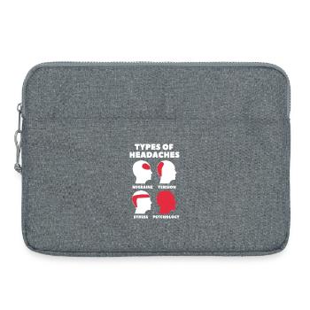Psychologie Kopfschmerzen - Laptoptasche 15" - Grau meliert - Vorne