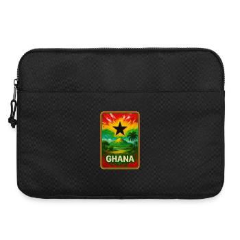 Ghana Pride – Art du style drapeau - Sacoche pour ordinateur portable 15 pouces - noir - Devant