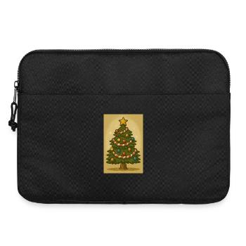 Sapin de Noël avec corde à sucre et cloches - Sacoche pour ordinateur portable 15 pouces - noir - Devant
