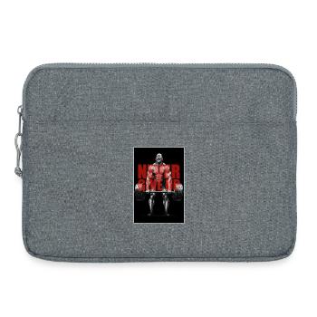 Never_Give_up_2 - Sacoche pour ordinateur portable 15 pouces - gris chiné - Devant