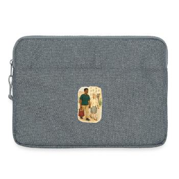 Oma Karin mit dem Enkel - Laptoptasche 15" - Grau meliert - Vorne