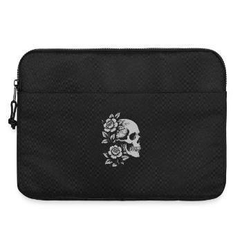 Blumen Schädel Porträt - Laptoptasche 15" - Schwarz - Vorne