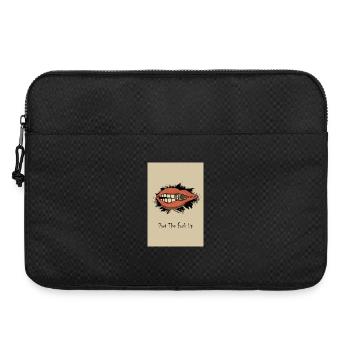 Shut The F*** Up – Pop Art Lips mit Reißverschluss - Laptoptasche 15" - Schwarz - Vorne