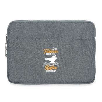 Les fauconniers approchent la fauconnerie de décapage - Sacoche pour ordinateur portable 15 pouces - gris chiné - Devant