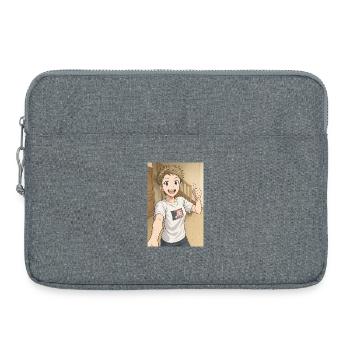 Hero Manga Lächeln - Laptoptasche 15" - Grau meliert - Vorne