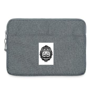 Ornement de citrouille Mandala - Sacoche pour ordinateur portable 15 pouces - gris chiné - Devant