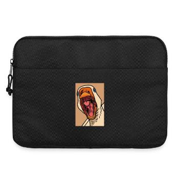 Canard hurlant oie Pop Art - Sacoche pour ordinateur portable 15 pouces - noir - Devant