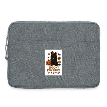 Spooky Pawsitive - Laptop bag 15" - heather grey - Front