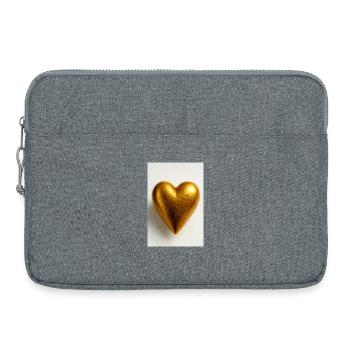 Un cœur d’or - Sacoche pour ordinateur portable 15 pouces - gris chiné - Devant