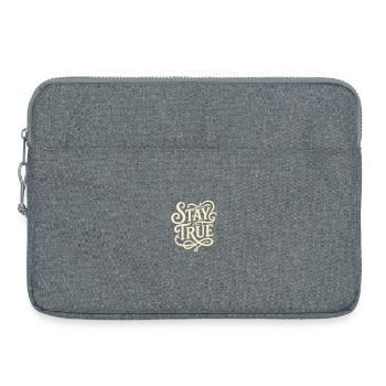Stay True Vintage Font - Laptop bag 15" - heather grey - Front
