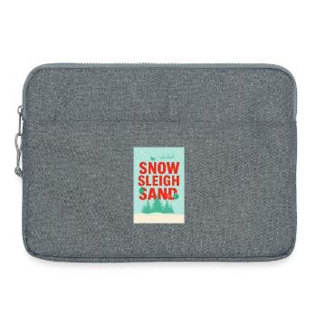Snow Srogh Sand: Winterszene - Laptoptasche 15" - Grau meliert - Vorne