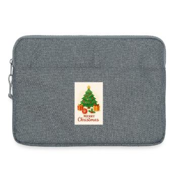 Sapin de Noël avec cadeaux - Sacoche pour ordinateur portable 15 pouces - gris chiné - Devant