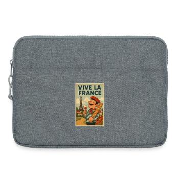 Long live vintage France - Laptop bag 15" - heather grey - Front