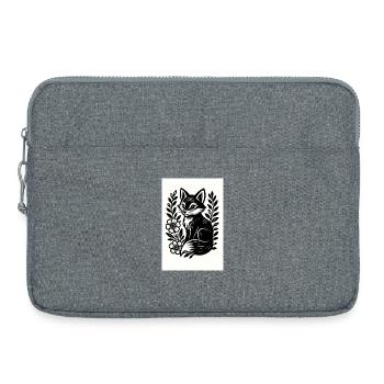 Le Renard dans la danse des fleurs - Sacoche pour ordinateur portable 15 pouces - gris chiné - Devant