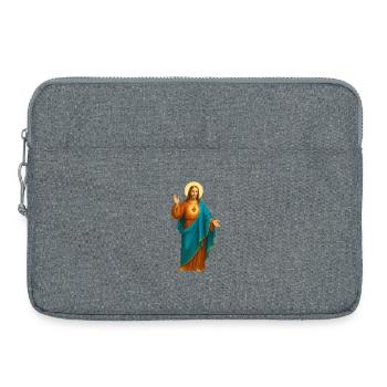 HerzJesu Ikonischer Druck - Laptoptasche 15" - Grau meliert - Vorne