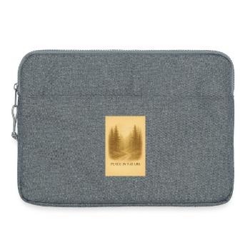 Ruhe im Waldweg - Laptoptasche 15" - Grau meliert - Vorne