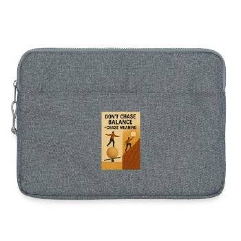 Gleichgewicht Sinnsuche - Laptoptasche 15" - Grau meliert - Vorne