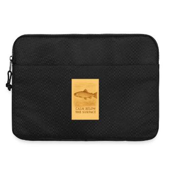 Empreinte de truite calme sous la surface - Sacoche pour ordinateur portable 15 pouces - noir - Devant