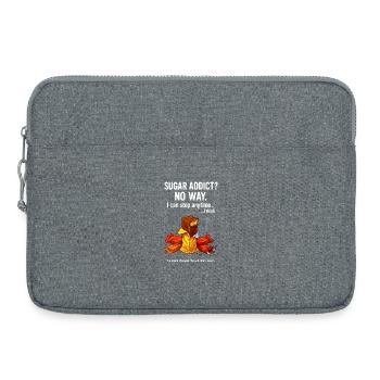 Sugar Addict No Way Funny Self Improvement Tee - Laptop bag 15" - heather grey - Front