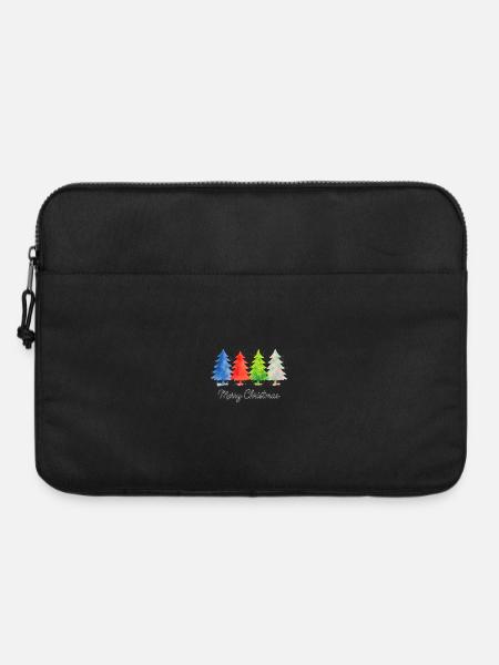 Rainbow Merry Christmas Trees - Laptoptasche 15" - Schwarz