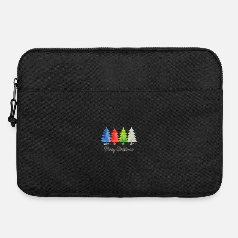 Rainbow Merry Christmas Trees - Laptoptasche 15" - Schwarz