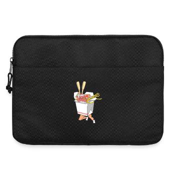 Laufender Nudelkämpfer in lustigen Takeout-Box-Kunst - Laptoptasche 15" - Schwarz - Vorne