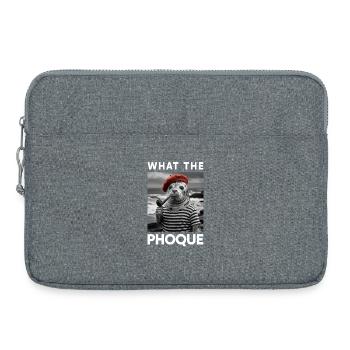 What the Seal Basque Country Beret Humor Pride - Laptop bag 15" - heather grey - Front