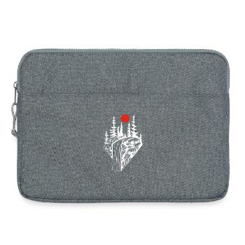 The red sun and the white waterfall - Laptop bag 15" - heather grey - Front