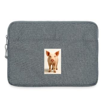Cochon pastel - Sacoche pour ordinateur portable 15 pouces - gris chiné - Devant