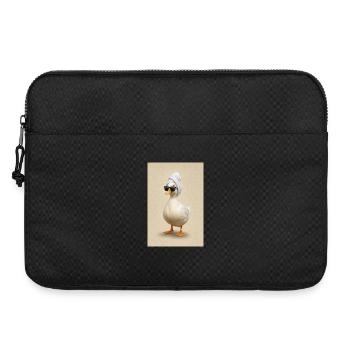 Spa-Ente mit Handtuch, Turban und Sonnenbrille - Laptoptasche 15" - Schwarz - Vorne