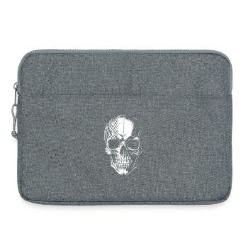 Skull with Celtic Tribal - Laptop bag 15" - heather grey - Front