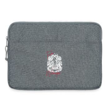 Christmas Nativity Scene Black White - Laptop bag 15" - heather grey - Front