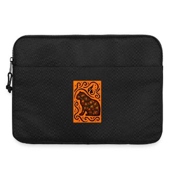 Chat Mystique Mandala Orange - Sacoche pour ordinateur portable 15 pouces - noir - Devant