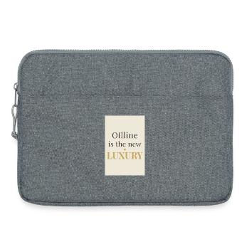 Offline is the New Luxury – Minimal Design - Laptoptasche 15" - Grau meliert - Vorne