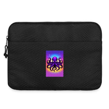 Purple Cosmic Octopus - Laptop bag 15" - black - Front