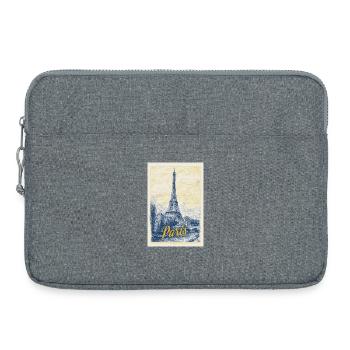 Pariser Eiffel-Bauplan - Laptoptasche 15" - Grau meliert - Vorne