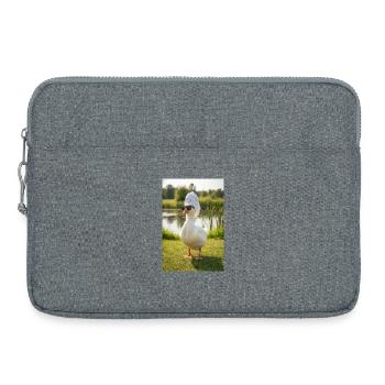 Spa-Ente mit Sonnenbrille - Laptoptasche 15" - Grau meliert - Vorne