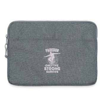 Parkour: Nur die Starken überleben - Laptoptasche 15" - Grau meliert - Vorne