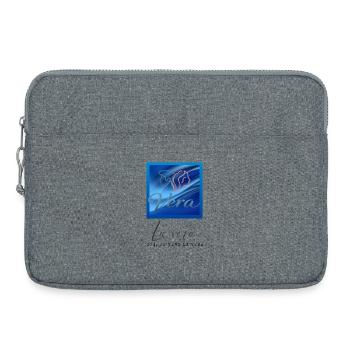 La Vera – Logo urbain - Sacoche pour ordinateur portable 15 pouces - gris chiné - Devant