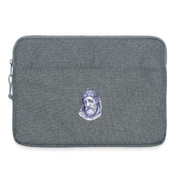 Roi des Lignes de Distribution Bleue - Sacoche pour ordinateur portable 15 pouces - gris chiné - Devant