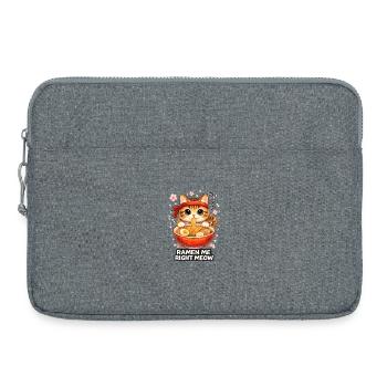 Ramen Chat - Sacoche pour ordinateur portable 15 pouces - gris chiné - Devant